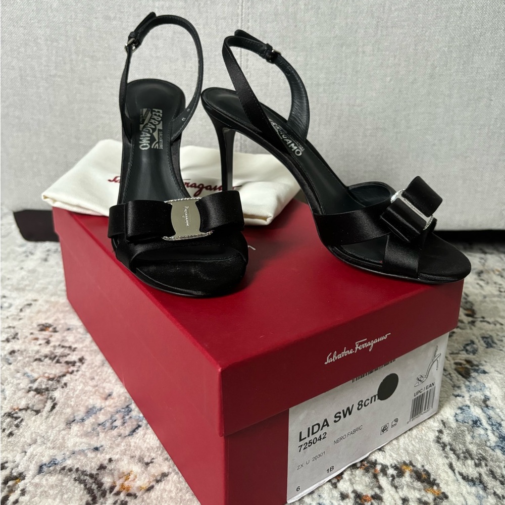 Salvatore Ferragamo women’s leather slingback sandal | Lida sandal | size 6